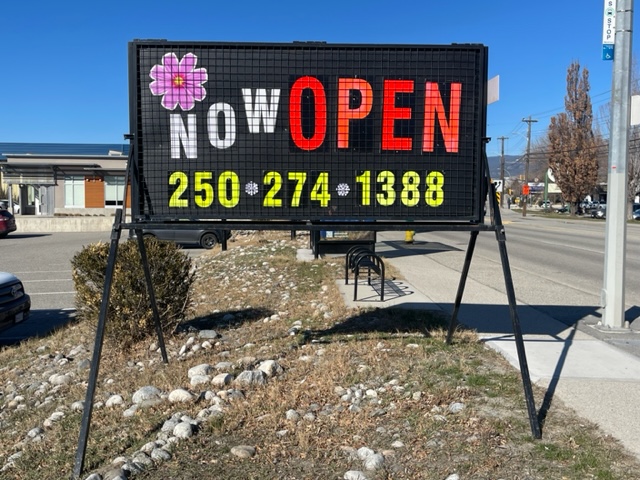 L&L Signs & Neon Ltd | Now Open black sign