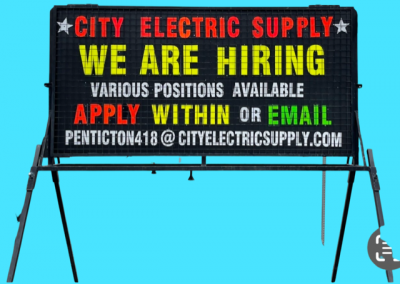 L&L Signs & Neon Ltd | Penticton Electric Supply Black Sign